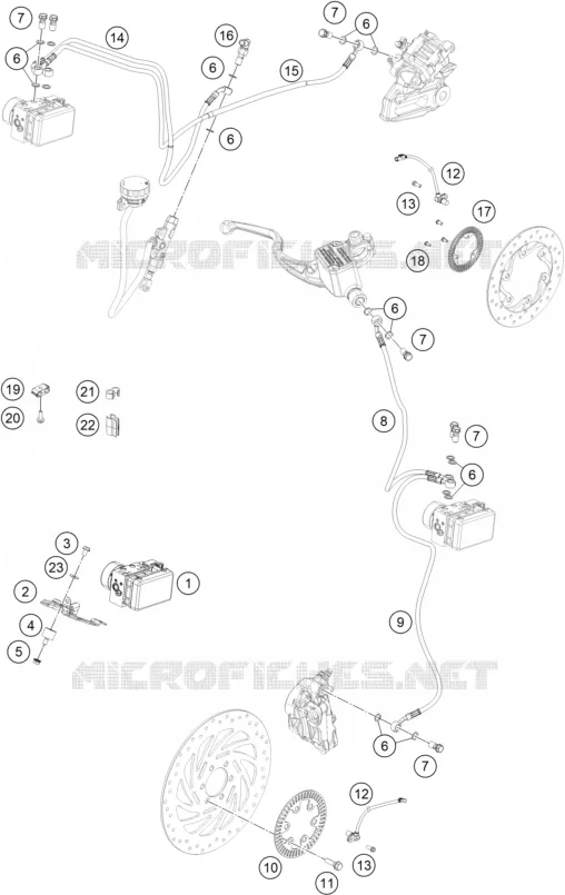 SYSTEME DE FREIN ABS KTM MOTO 250 2021 DUKE  250 DUKE SILVER - B.D.
