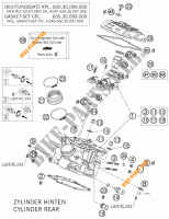 CULASSE ARRIERE pour KTM 990 SUPER DUKE ORANGE de 2007