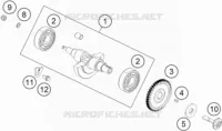 ARBRE D'EQUILIBRAGE pour KTM 250 DUKE WHITE NON ABS - IKD de 2020