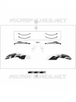 AUTOCOLLANTS pour KTM 250 DUKE WHITE NON ABS - IKD de 2020