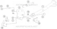BEQUILLE LATERALE / CENTRALE pour KTM 250 DUKE WHITE NON ABS - IKD de 2020