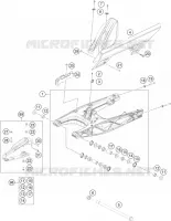 BRAS OSCILLANT  pour KTM 250 DUKE WHITE NON ABS - IKD de 2020