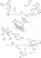 CIRCUIT DE REFROIDISSEMENT pour KTM 250 DUKE WHITE NON ABS - IKD de 2020