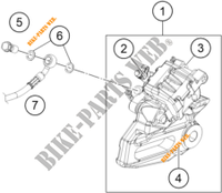 ETRIER DE FREIN AR pour KTM 250 DUKE WHITE NON ABS - IKD de 2020