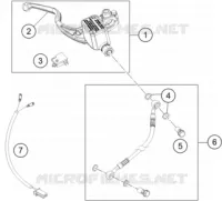 MAITRE CYLINDRE DE FREIN AVANT pour KTM 250 DUKE WHITE NON ABS - IKD de 2020