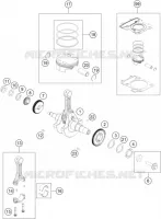 VILEBREQUIN / PISTON pour KTM 250 DUKE WHITE NON ABS - IKD de 2020