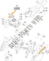 RESERVOIR / SELLE pour KTM 250 DUKE WHITE CKD de 2020