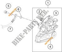 ETRIER DE FREIN AR pour KTM 250 DUKE WHITE - B.D. de 2020