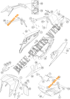 PLASTIQUES pour KTM 250 DUKE WHITE - B.D. de 2020
