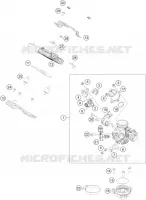 BOITIER PAPILLON INJECTION pour KTM 200 DUKE NON ABS WHITE - B.D. de 2021