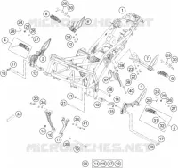 CADRE pour KTM 200 DUKE NON ABS WHITE - B.D. de 2021