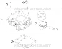 CYLINDRE pour KTM 200 DUKE NON ABS WHITE - B.D. de 2021