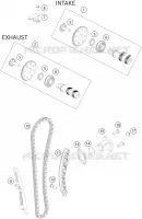 DISTRIBUTION pour KTM 200 DUKE NON ABS WHITE - B.D. de 2021