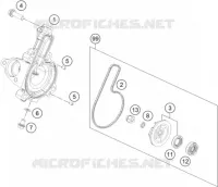POMPE A EAU pour KTM 200 DUKE NON ABS WHITE - B.D. de 2021