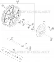 ROUE AVANT pour KTM 200 DUKE NON ABS WHITE - B.D. de 2021