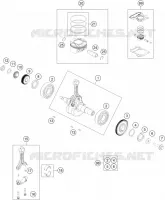 VILEBREQUIN / PISTON pour KTM 200 DUKE NON ABS WHITE - B.D. de 2021