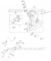 ECHAPPEMENT pour KTM 200 DUKE NON ABS BLACK - B.D. de 2021