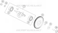 ARBRE D'EQUILIBRAGE pour KTM 200 DUKE ABS ORANGE - CKD de 2021