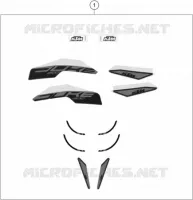 AUTOCOLLANTS pour KTM 200 DUKE ABS ORANGE - CKD de 2021