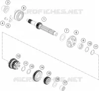 BOITE DE VITESSES   ARBRE PRIMAIRE pour KTM 200 DUKE ABS ORANGE - CKD de 2021