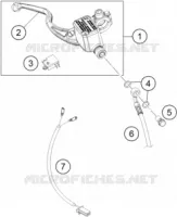 MAITRE CYLINDRE DE FREIN AVANT pour KTM 200 DUKE ABS ORANGE - CKD de 2021