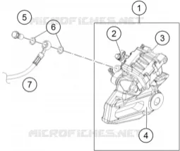 ETRIER DE FREIN AR KTM MOTO 200 2021 DUKE  200 DUKE ABS ORANGE - CKD