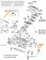 CULASSE ARRIERE pour KTM 990 SUPER DUKE ORANGE de 2007