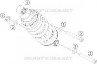 AMORTISSEUR pour KTM 200 DUKE ABS ORANGE - CKD de 2021
