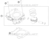 CYLINDRE pour KTM 200 DUKE ABS ORANGE - CKD de 2021