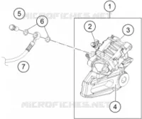ETRIER DE FREIN AR pour KTM 200 DUKE ABS ORANGE - CKD de 2021