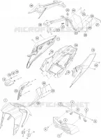 PLASTIQUES pour KTM 200 DUKE ABS ORANGE - CKD de 2021