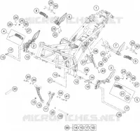 CADRE pour KTM 200 DUKE ORANGE NON ABS - CKD de 2020