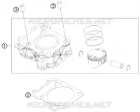 CYLINDRE pour KTM 200 DUKE ORANGE NON ABS - CKD de 2020