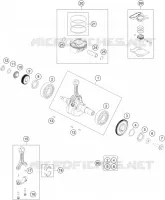 VILEBREQUIN / PISTON pour KTM 200 DUKE ORANGE NON ABS - CKD de 2020