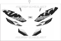 AUTOCOLLANTS pour KTM 200 DUKE BLACK NON ABS - CKD de 2020