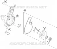 POMPE A EAU pour KTM 200 DUKE BLACK NON ABS - CKD de 2020