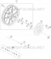 ROUE AVANT pour KTM 200 DUKE BLACK NON ABS - CKD de 2020