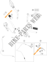 GUIDON / COMMANDES pour KTM 200 DUKE WHITE ABS - IKD de 2020