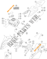 RESERVOIR / SELLE pour KTM 200 DUKE WHITE ABS - IKD de 2020