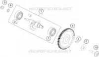 ARBRE D'EQUILIBRAGE pour KTM 200 DUKE WHITE ABS - CKD de 2020