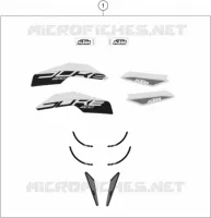 AUTOCOLLANTS pour KTM 200 DUKE WHITE ABS - CKD de 2020