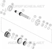 BOITE DE VITESSES   ARBRE PRIMAIRE pour KTM 200 DUKE WHITE ABS - CKD de 2020