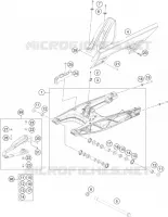 BRAS OSCILLANT  pour KTM 200 DUKE WHITE ABS - CKD de 2020