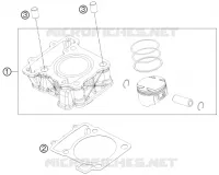 CYLINDRE pour KTM 200 DUKE WHITE ABS - CKD de 2020