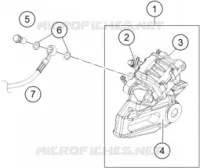 ETRIER DE FREIN AR pour KTM 200 DUKE WHITE ABS - CKD de 2020