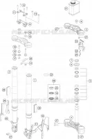 FOURCHE / T DE FOURCHE pour KTM 200 DUKE WHITE ABS - CKD de 2020