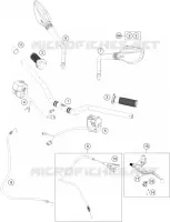 GUIDON / COMMANDES pour KTM 200 DUKE WHITE ABS - CKD de 2020