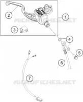 MAITRE CYLINDRE DE FREIN AVANT pour KTM 200 DUKE WHITE ABS - CKD de 2020