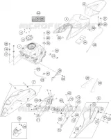 RESERVOIR / SELLE pour KTM 200 DUKE WHITE ABS - CKD de 2020