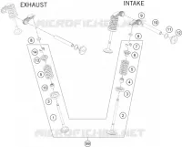 SOUPAPES pour KTM 200 DUKE WHITE ABS - CKD de 2020